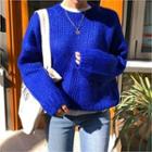 Round-neck Chunky-knit Sweater
