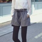 Paperbag-waist Wide Leg Shorts