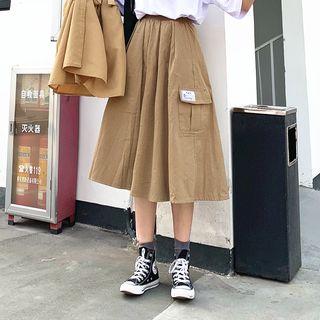 Cargo Midi A-line Skirt