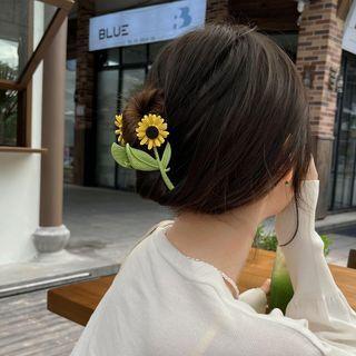 Flower Hair Claw Yellow & Green - One Size