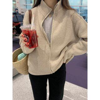 Zip-up Knit Cardigan