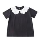 Short Sleeve Crochet Collar T-shirt / Dress