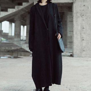 Asymmetric Crinkled Back Coat