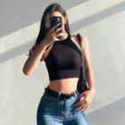 Cropped Knit Halter Top In 8 Colors