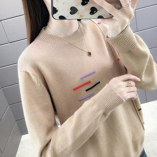 Geometric Embroidered Sweater