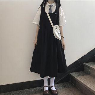 Elbow-sleeve Shirt / Midi Jumper Dress
