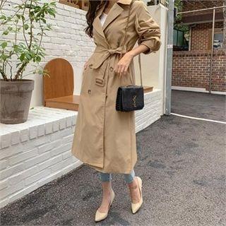 Bishop-sleeve Trench Coat