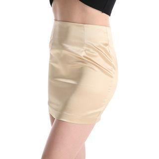 Silky Mini Fitted Skirt