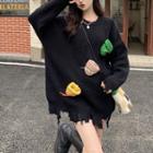Beanie Accent Sweater 7210 - Black - One Size