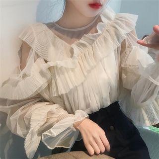 Ruffle Mesh Top / Mini A-line Skorts