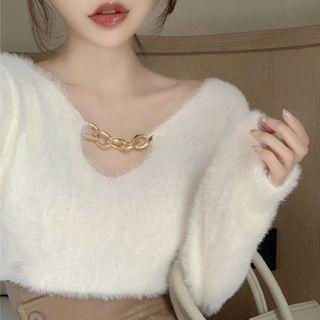 Fluffy Cropped Sweater