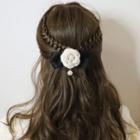 Camellia & Bow Hair Clip