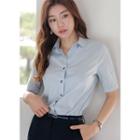 Short-sleeve Snap-button Shirt