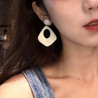 Resin & Wood Dangle Earring