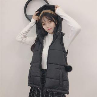 Zip Hooded Padded Vest