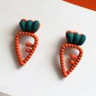 Alloy Carrot Earring 1 Pair - S925 Silver - As Shown In Figure - One Size