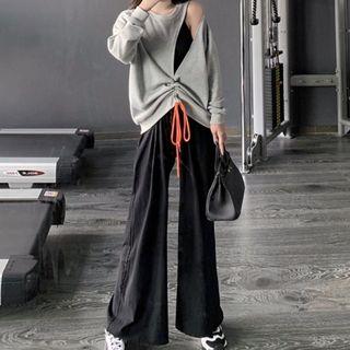 Cutout Pullover / Wide Leg Pants