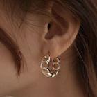 Chain Link Open Hoop Earring 1 Pair - Gold - One Size