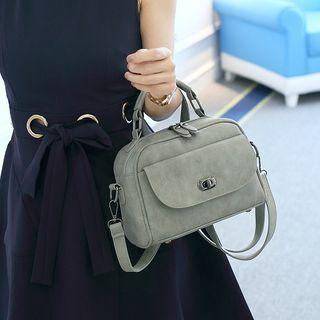 Faux-suede Satchel
