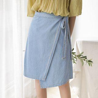 Denim Asymmetric Skirt