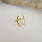 14k Gold Oval Ring As Shown In Figure - One