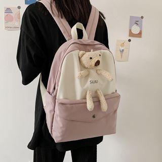 Chenille Bear Nylon Backpack