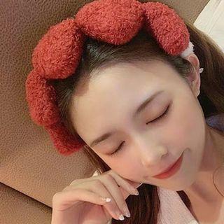 Heart Face Wash Headband Wine Red - One Size