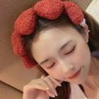 Heart Face Wash Headband Wine Red - One Size