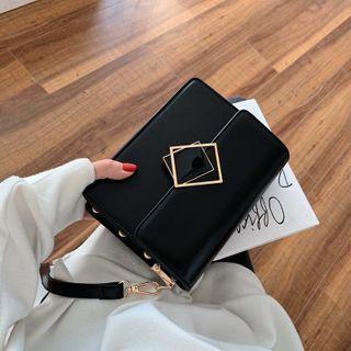 Irregular Buckled Studded Crossbody Bag