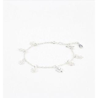 Four-leaf Clover Bracelet Silver - One Size