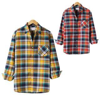 Loose-fit Vivid Plaid Shirt