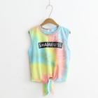 Lettering Tie Dyed Tank Top
