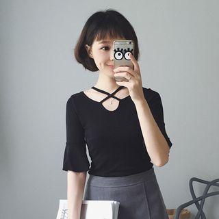 Reversible Elbow-sleeve T-shirt