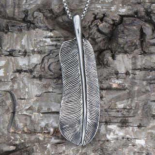 Feather Pendant Without Chain - As Shown In Figure - One Size
