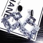 Acetate Square Dangle Earring 1 Pair - As Shown In Figure - One Size