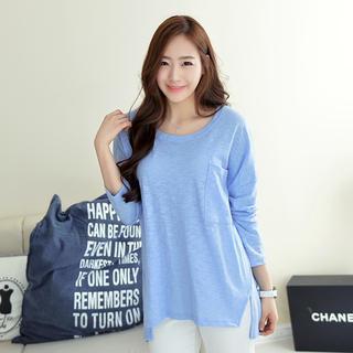 Long-sleeve Dip-back T-shirt