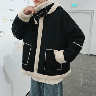 Faux Fur Trim Zip Jacket