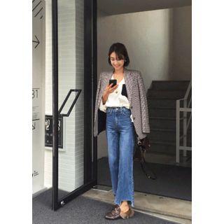 Frey-hem Wide-leg Jeans