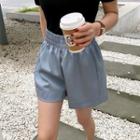 High-waist Wide-leg Shorts White - One Size