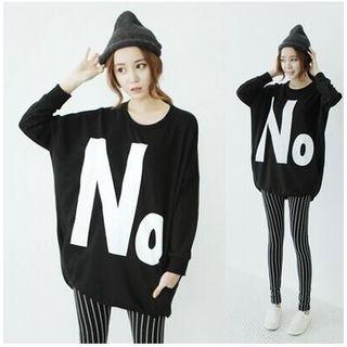 Long-sleeve Lettering Sweatshirt