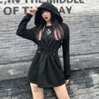 Crescent Print Hoodie Dress