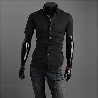 Short-sleeve Colored Shirt