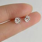 Star Sterling Silver Flower Studs 1 Pair - Stud Earring - Sliver - One Size