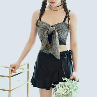 Set: Knot Front Swim Top + Bottom