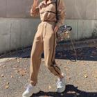 Band-waist Contrast-trim Jogger Pants