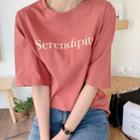 Serendipity Letter-printed T-shirt