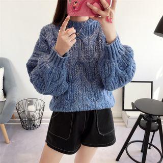 Plain Lantern Long-sleeve Top