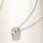 Star Faux Crystal Sterling Silver Pendant Necklace