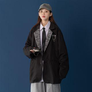 Paisley Print Panel Blazer