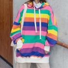Rainbow Striped Loose-fit Sweatshirt
